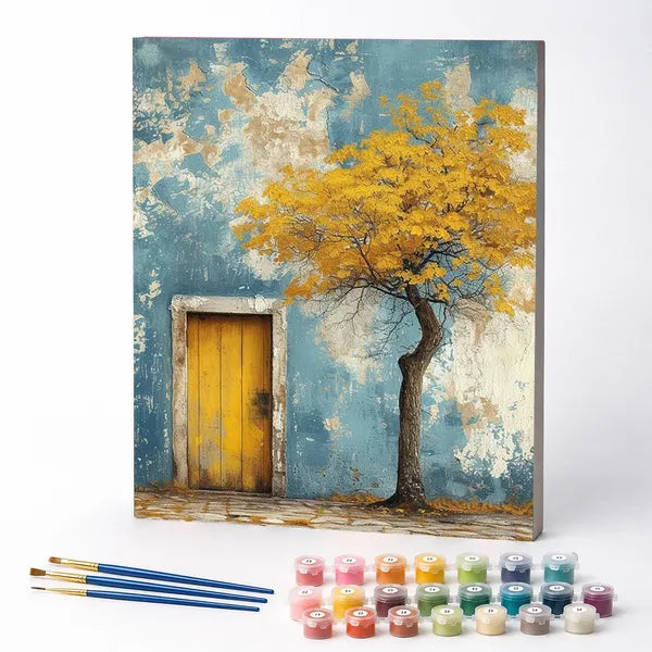 Kit de Pintura Numerada - A Árvore Amarela