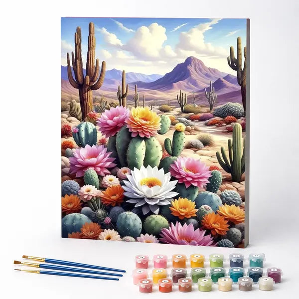 Kit de Pintura Numerada - As Flores do Deserto