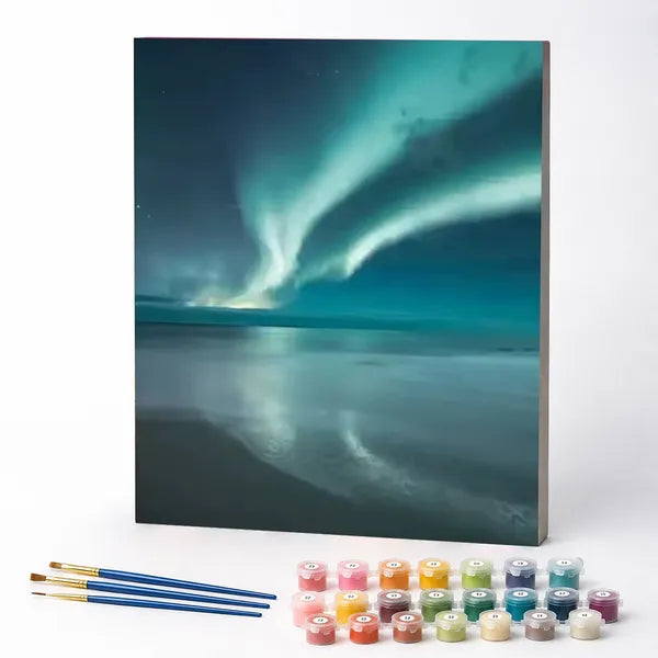 Kit de Pintura Numerada - Aurora Boreal