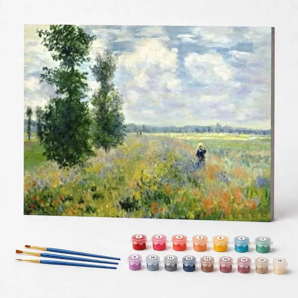 Kit de Pintura Numerada - Campo de Papoulas, Claude Monet