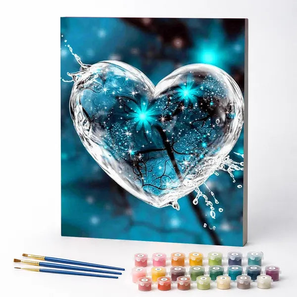 Kit de Pintura Numerada - Coração de Gelo