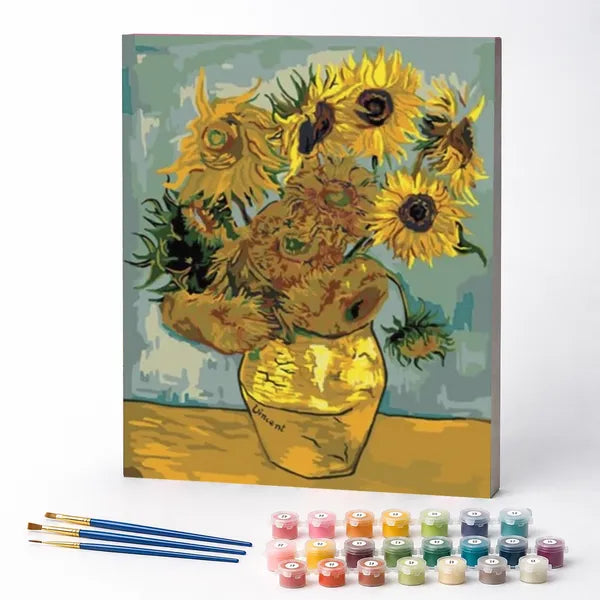 Kit de Pintura Numerada - Girassóis, Van Gogh