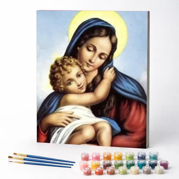 Kit de Pintura Numerada - Jesus e Maria