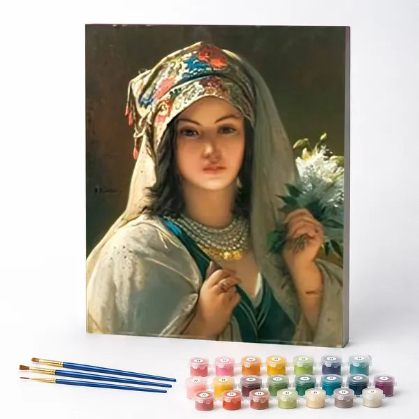 Kit de Pintura Numerada - Lilás Branco - Jean Portales