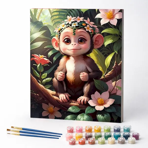 Kit de Pintura Numerada - Macaquinho