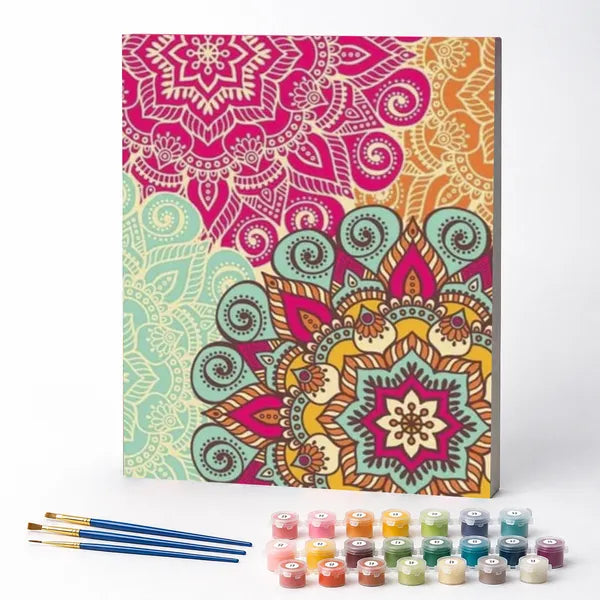 Kit de Pintura Numerada - Mandalas em Movimento