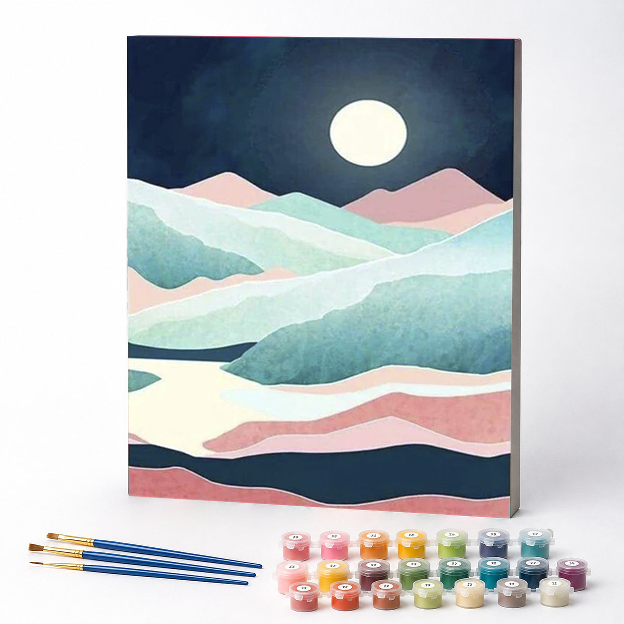Kit de Pintura Numerada - Montanhas à Noite