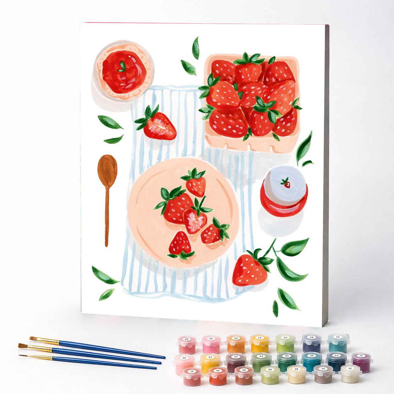 Kit de Pintura Numerada - Morangos