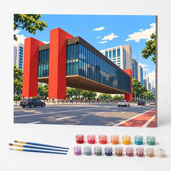 Kit de Pintura Numerada - São Paulo, São Paulo
