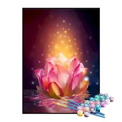 Kit de Pintura Numerada - A Magia da Flor de Lótus