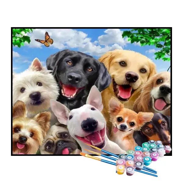 Kit de Pintura Numerada - Animais Divertidos