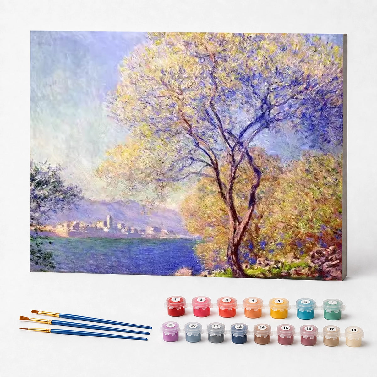 Kit de Pintura Numerada - Antibes Vista dos Jardins de Salis, Claude Monet