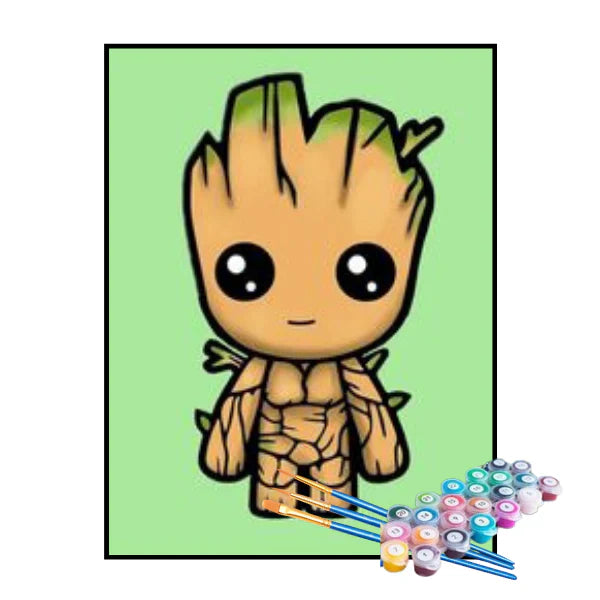Kit de Pintura Numerada - Baby Groot