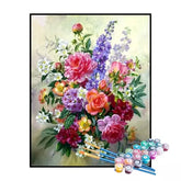 Kit de Pintura Numerada - Buquê Primavera Colorida