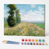 Kit de Pintura Numerada - Campos de Papoulas perto de Argenteuil, Claude Monet