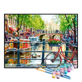 Kit de Pintura Numerada - Canais de Amsterdã