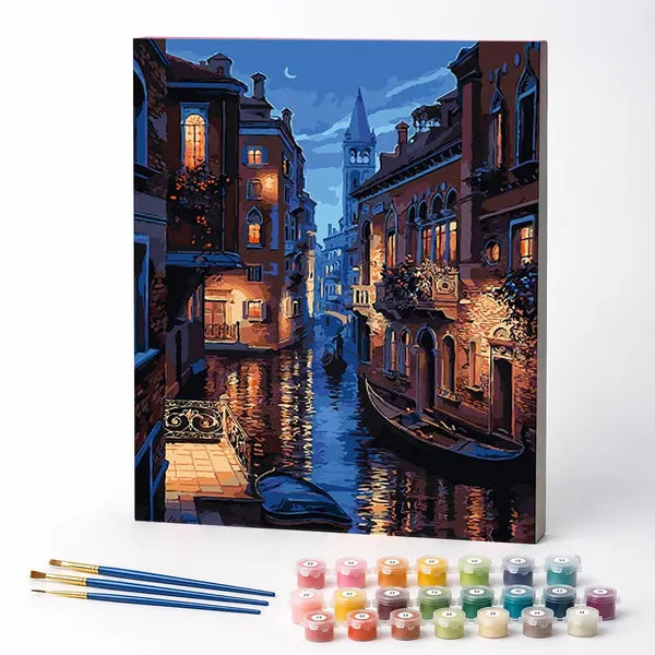 Kit de Pintura Numerada - Canais de Veneza