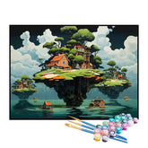 Kit de Pintura Numerada - Casa Isolada na Ilha