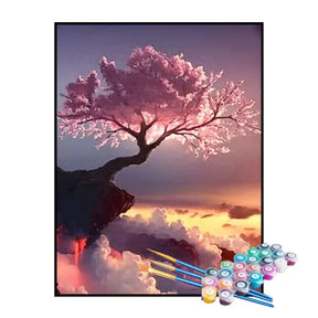 Kit de Pintura Numerada - Cerejeira na Montanha