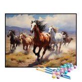 Kit de Pintura Numerada - Corrida de Cavalos no Campo