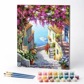 Kit de Pintura Numerada - Escadas Floridas