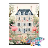 Kit de Pintura Numerada - Flores da Casa de Três Andares