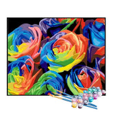 Kit de Pintura Numerada - Flores em Cores Néon