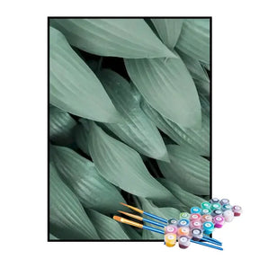 Kit de Pintura Numerada - Folhas de Agave Azul