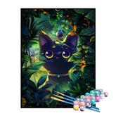 Kit de Pintura Numerada - Gato Explorando a Natureza