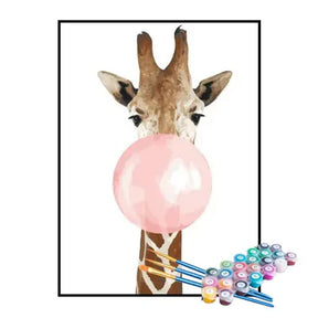 Kit de Pintura Numerada - Girafa com Chiclete