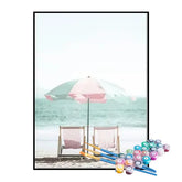 Kit de Pintura Numerada - Guarda-sol na Praia