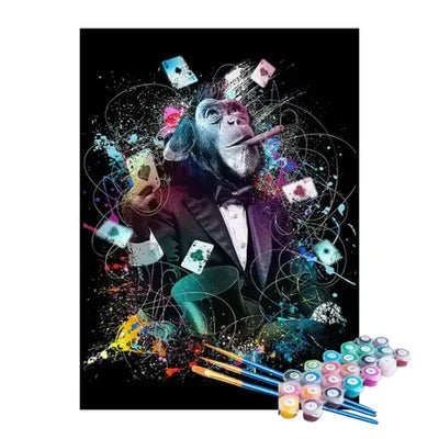 Kit de Pintura Numerada - Macaco Mágico
