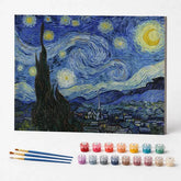 Kit de Pintura Numerada - A Noite Estrelada, Van Gogh
