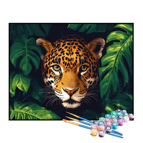 Kit de Pintura Numerada - O Jaguar na Selva