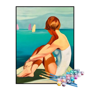 Kit de Pintura Numerada - Observando os Veleiros