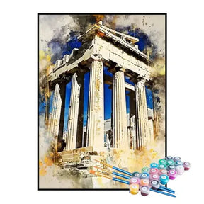 Kit de Pintura Numerada - Partenon, Templo em Atenas