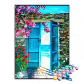 Kit de Pintura Numerada - Porta Azul para o Mar