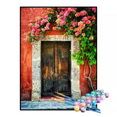 Kit de Pintura Numerada - Porta Rústica Florida