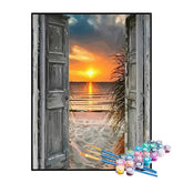 Kit de Pintura Numerada - Porta à Beira-Mar