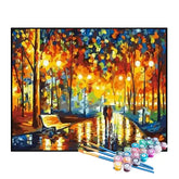 Kit de Pintura Numerada - Praça Iluminada