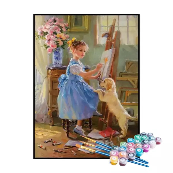 Kit de Pintura Numerada - Primeiros Traços com Meu Cachorrinho
