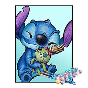 Kit de Pintura Numerada - Stitch e Boneca