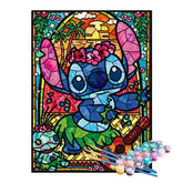 Kit de Pintura Numerada - Stitch em Mosaico