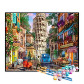 Kit de Pintura Numerada - Torre de Pisa
