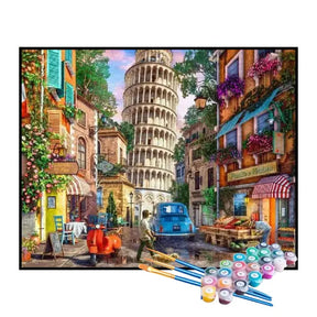 Kit de Pintura Numerada - Torre de Pisa