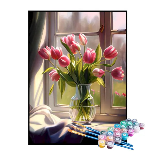 Kit de Pintura Numerada - Tulipas