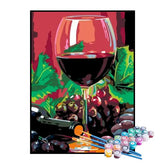 Kit de Pintura Numerada - Vinho