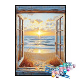 Kit de Pintura Numerada - Vista Para o Mar