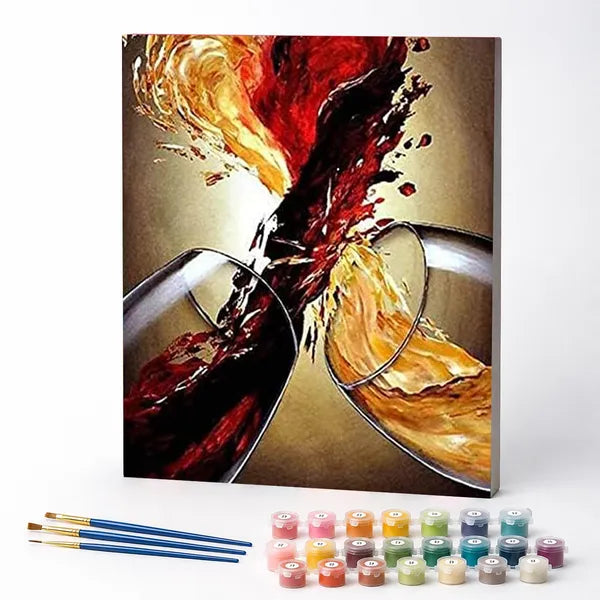 Kit de Pintura Numerada - A Dança dos Vinhos