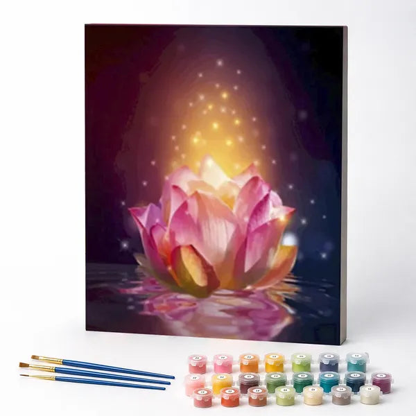 Kit de Pintura Numerada - A Magia da Flor de Lótus